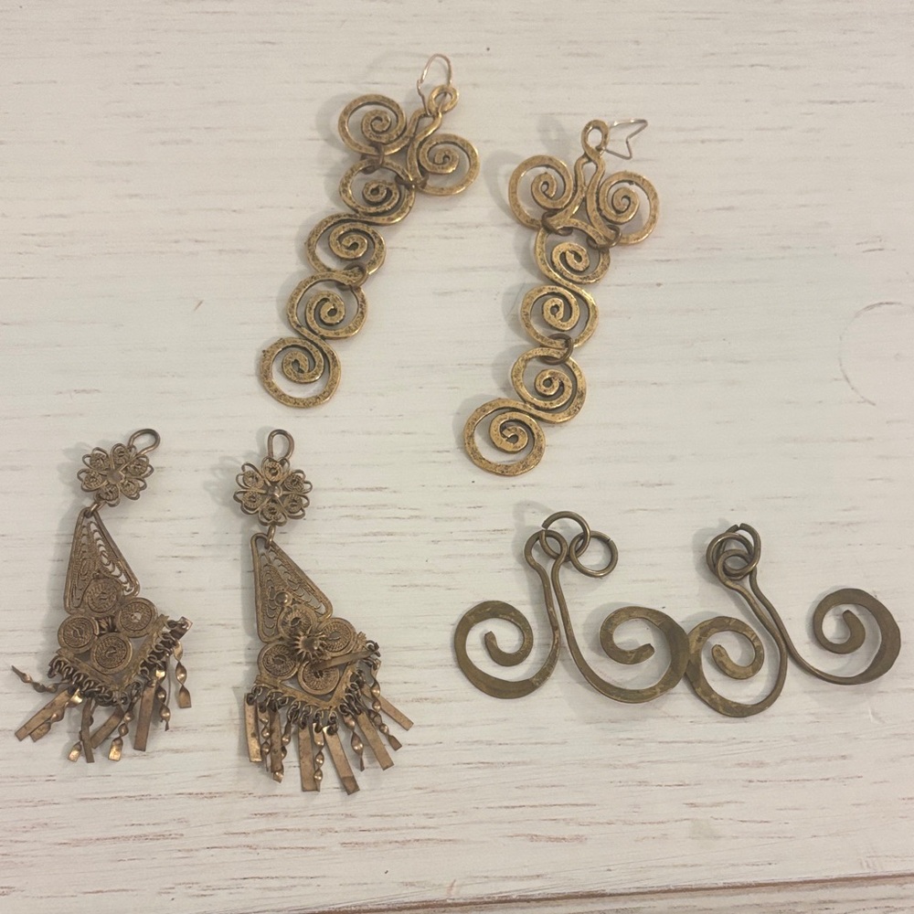 Gold-Tone Swirl Drop Earrings - Women Jewelry